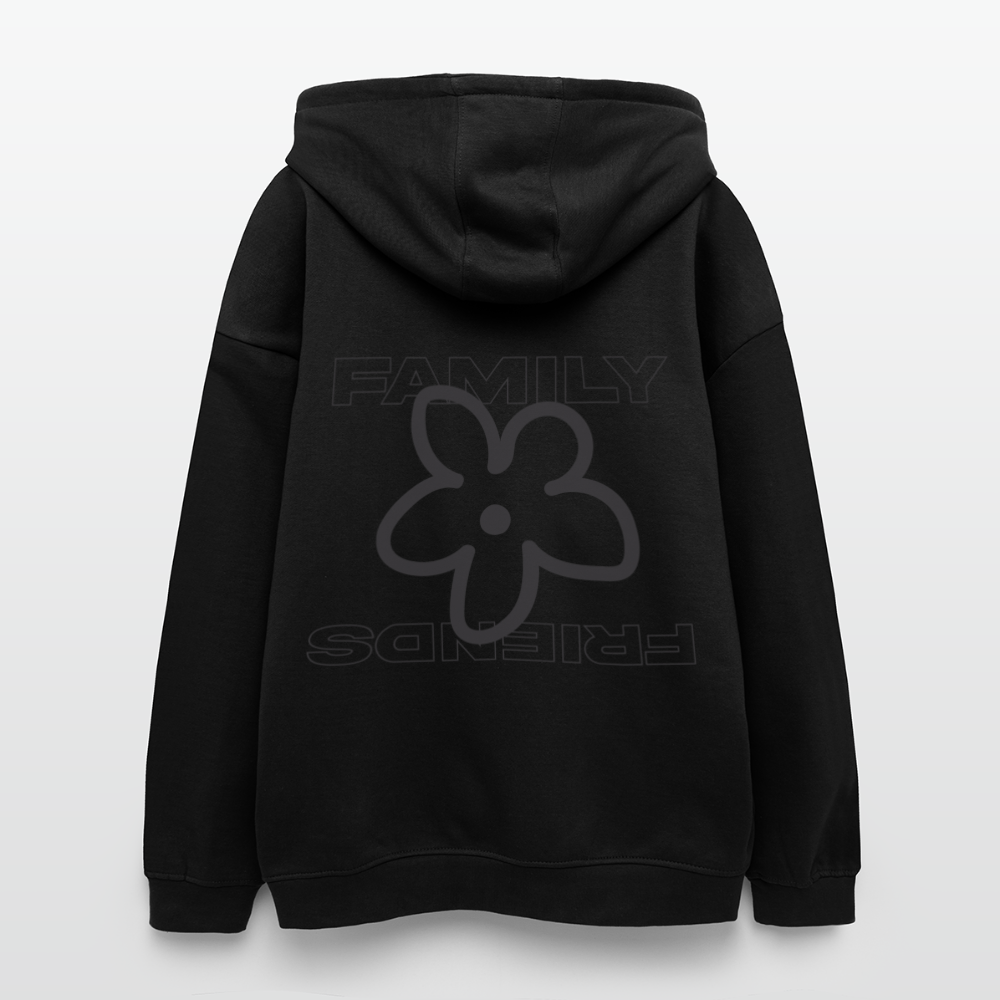 Black Flower Unisex Hoodie - black