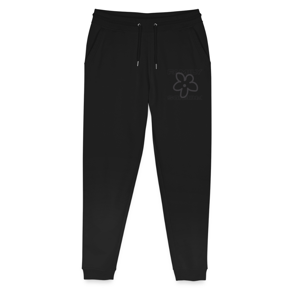 BLACK FLOWER SWEATPANTS - black