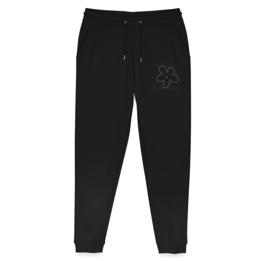 BLACK FLOWER SWEATPANTS - black