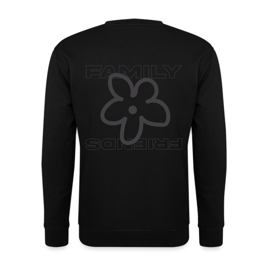 Black Flower Sweatshirt - black